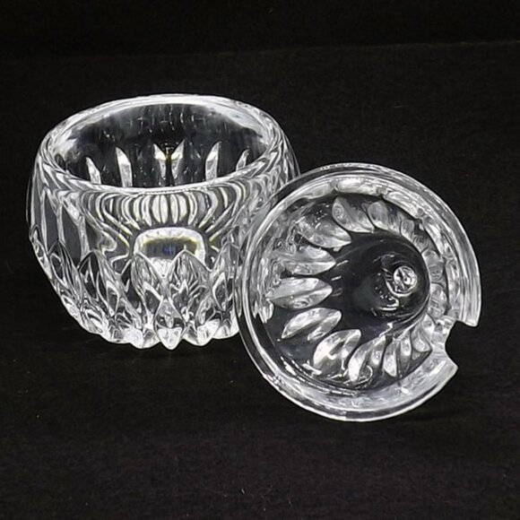 Lead Crystal Pear Shaped 2pc Condiment Dish - Picture 2 of 5